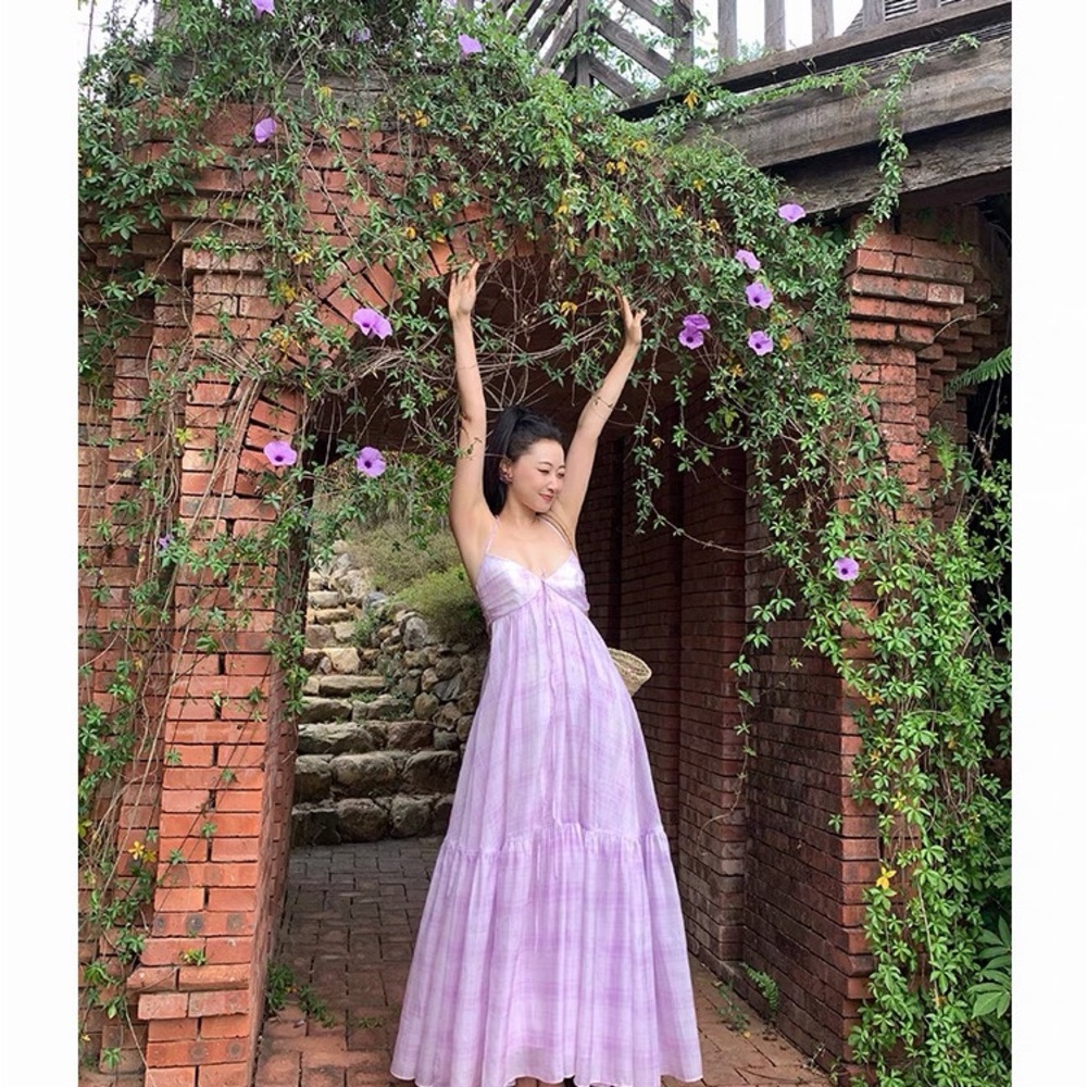 Elegant Lavender Maxi Dress